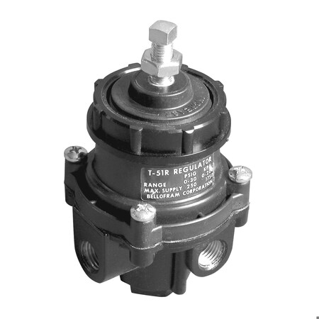 Bellofram Precision Controls Pressure Regulator, Relieving, T51R Series, 0-30 PSIG, 1/4in Port 960-222-000